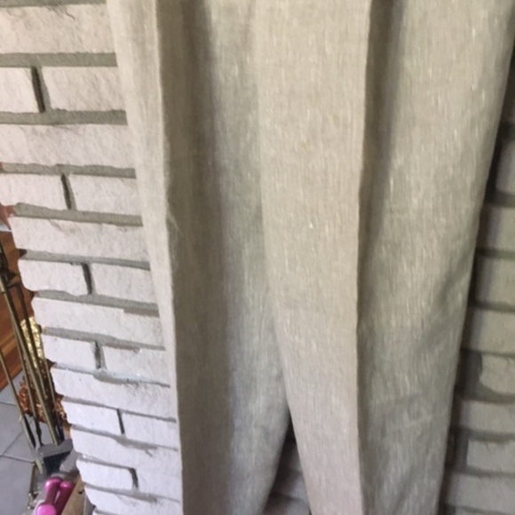100% Crisp NWOT Linen natural-colour, high waisted pants, fully lined. - Picture 6 of 8